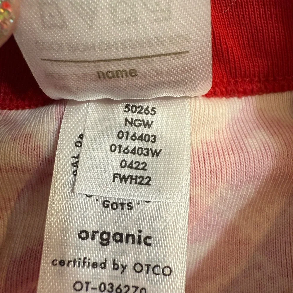 Hanna Andersson‎ Ribbon Red Fairisle red pet pajama size medium